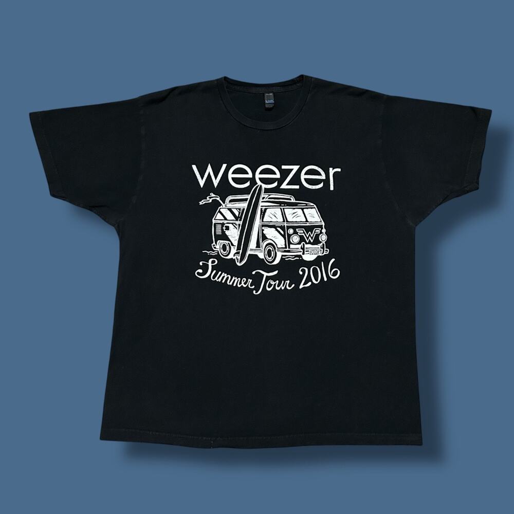 Weezer Shirt Summer Tour 2016 Graphic Tee Black Mens XL